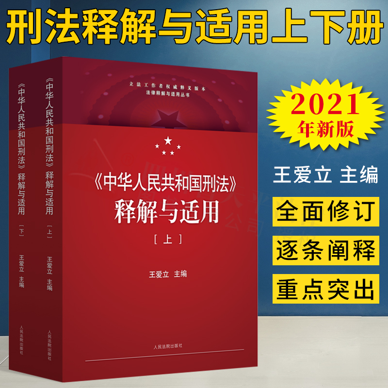 2021新书中华人民共和国刑法释解与适用上下册王爱立根据刑法修正案十一修订条文释义解释法律法规汇编书籍全套人民法院出版社