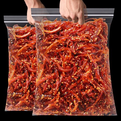 香辣蜜汁鳗鱼丝海味曼鱼仔海鲜零食即食鱼干片罐装小鱼仔小吃休闲 - 封面