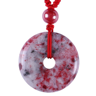 辰世朱砂吊坠男女情侣款鸡血石平安扣本命年项坠