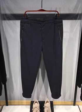 青年男款黑色束脚休闲长裤男经典简约大气F692