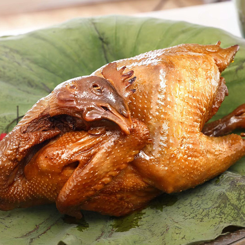 赊店古镇周氏风干鸡整只真空烤烧鸡扒鸡即食手撕鸡微辣味熏鸡特产