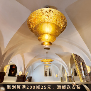 展厅Catellani&Smith意大利设计师现代轻奢餐厅客厅别墅挑空圆盘