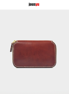 jousyu工作室小众品牌植鞣牛皮手缝小手包男女士手拿包夹包手挽包