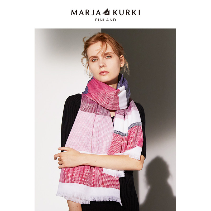MARJAKURKI玛丽亚古琦羊毛围巾女冬季保暖针织披肩外搭送女友礼物