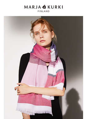MARJAKURKI玛丽亚古琦羊毛围巾女冬季保暖针织披肩外搭送女友礼物