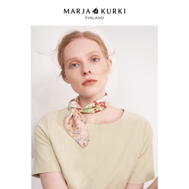 玛丽亚古琦真丝小方巾丝巾女领巾