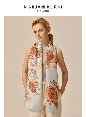 MARJAKURKI玛丽亚古琦真丝丝巾女2025新款妈妈礼物围巾披肩女外搭