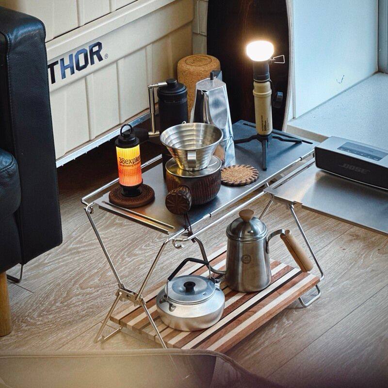 燕十山】日本TOKYO CRAFTS不锈钢折叠露营桌多种组合置物架组合架