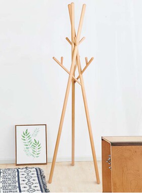 PIY/拼爱玩实木衣帽架NUDE立式衣架卧室落地挂衣架客厅家用置物架