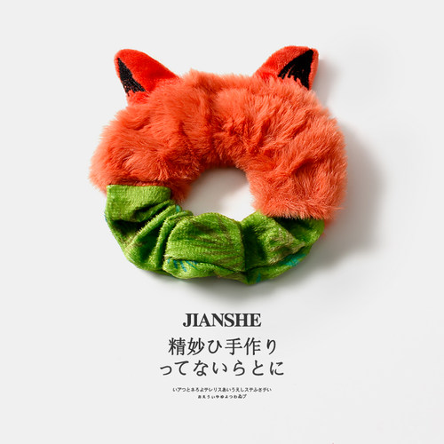 秋冬可爱朱迪尼克同款毛绒耳朵