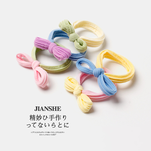 女童多巴胺彩色蝴蝶结发圈儿童高弹力耐用皮筋扎马尾发绳头绳发饰