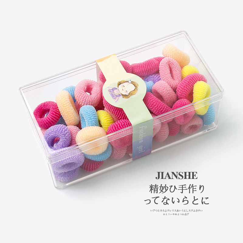 韩国女童宝宝不伤发毛巾圈扎发绳