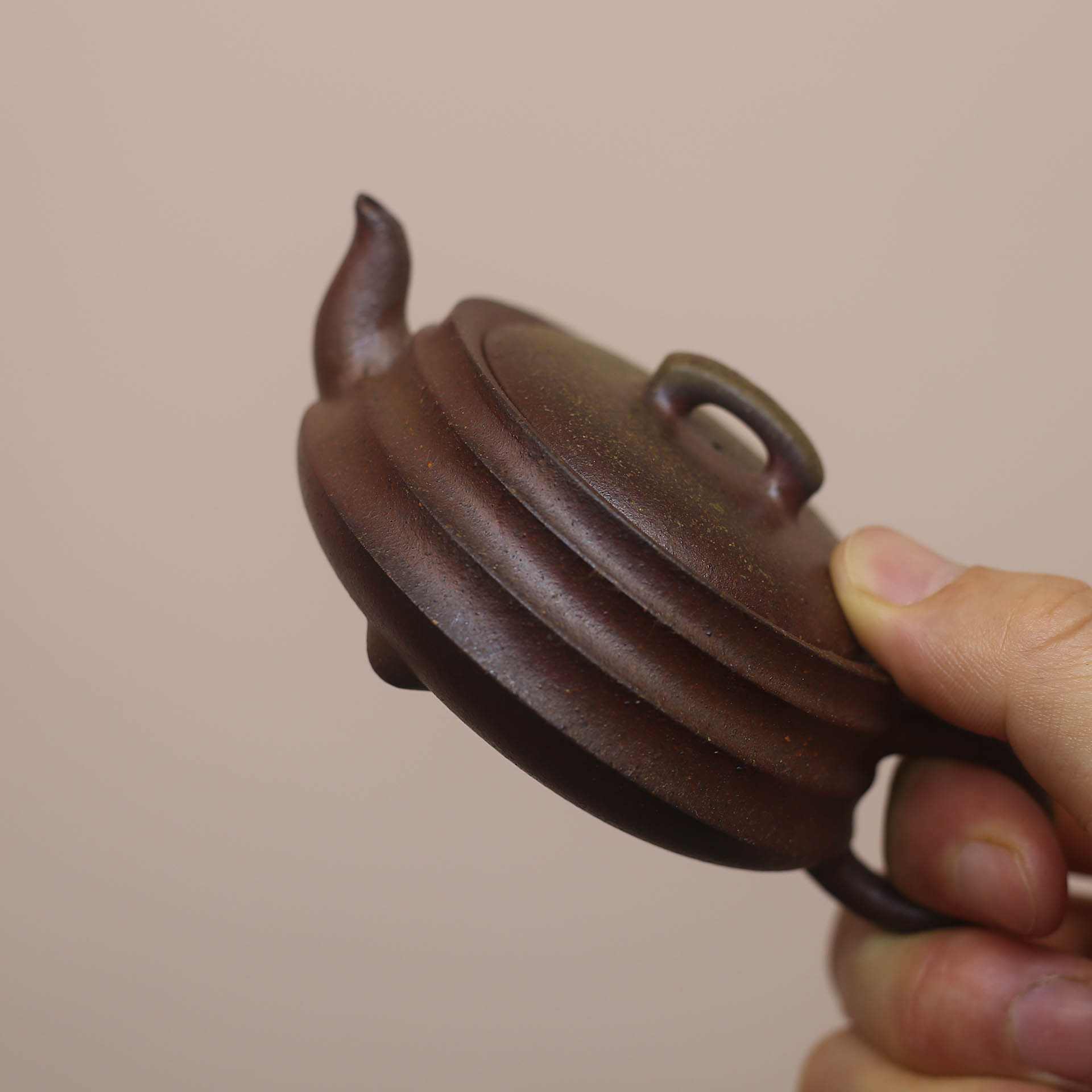 格昌盘竹原矿老段泥内推球孔茶壶