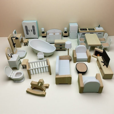 过家家玩具仿真迷你家具小厨房儿童娃娃屋微缩食玩场景小物品女孩