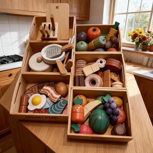 仿真做饭玩具北欧木制环保