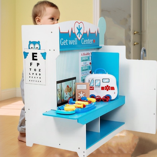 儿童组合医院玩具木制仿真过家家点滴架男女孩医生小护士角色扮演