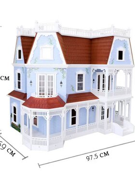 diy玩具出口品牌欧式豪华盖房子