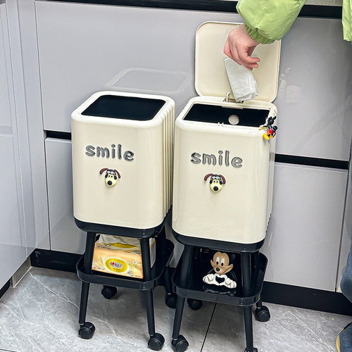 免弯腰带轮带盖垃圾桶