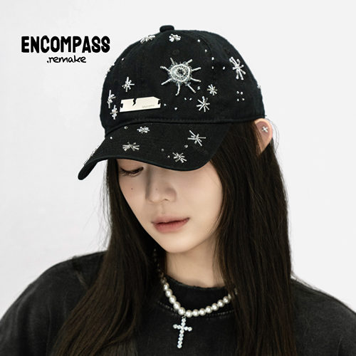 手工法绣珠绣水洗做旧棒球帽