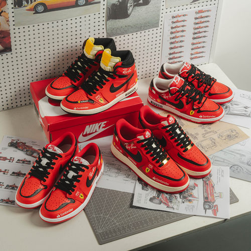 Nike法拉利红复古定制篮球鞋