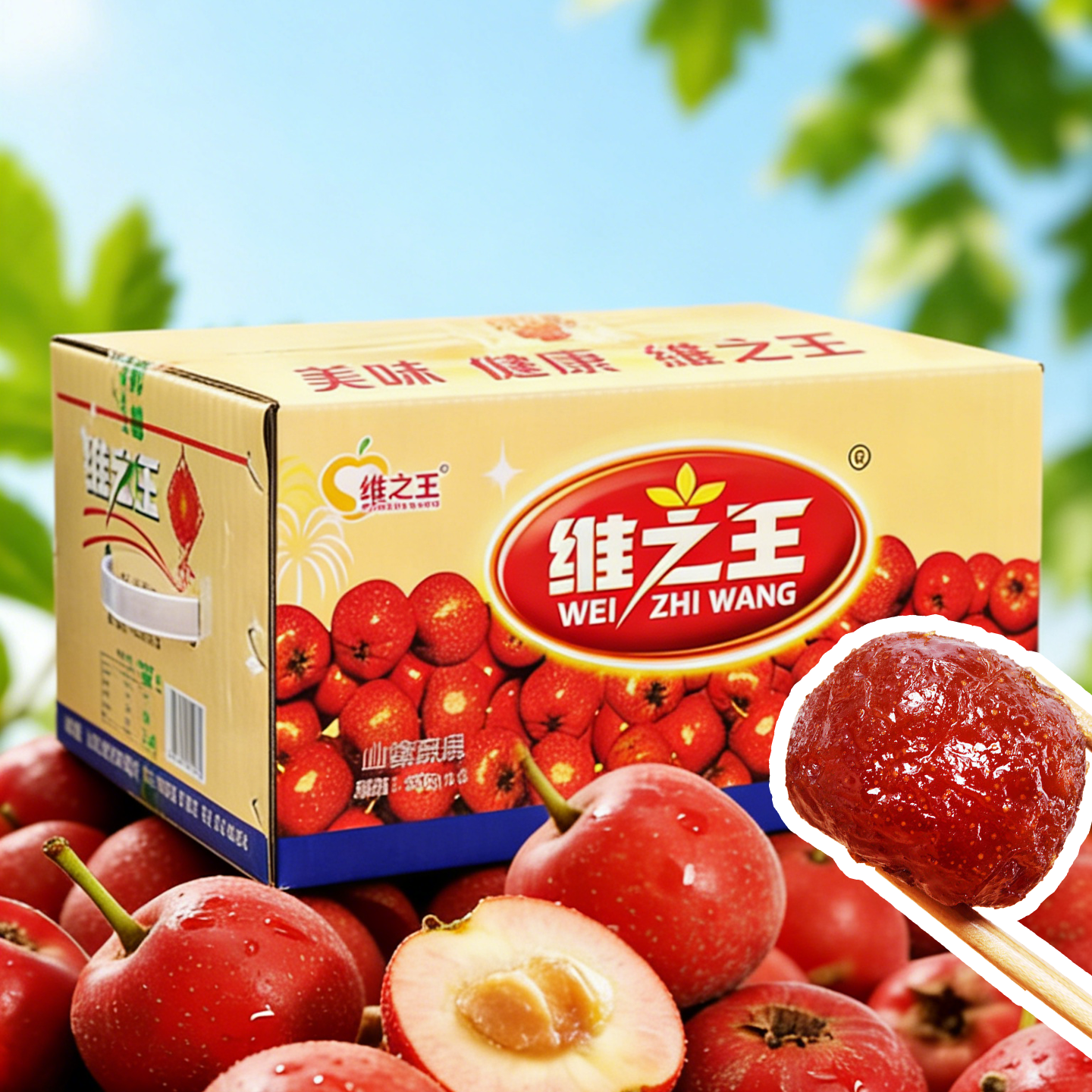 维之王山楂果脯凉果蜜饯节日送礼258gx6袋酸甜零食礼盒装山西特产
