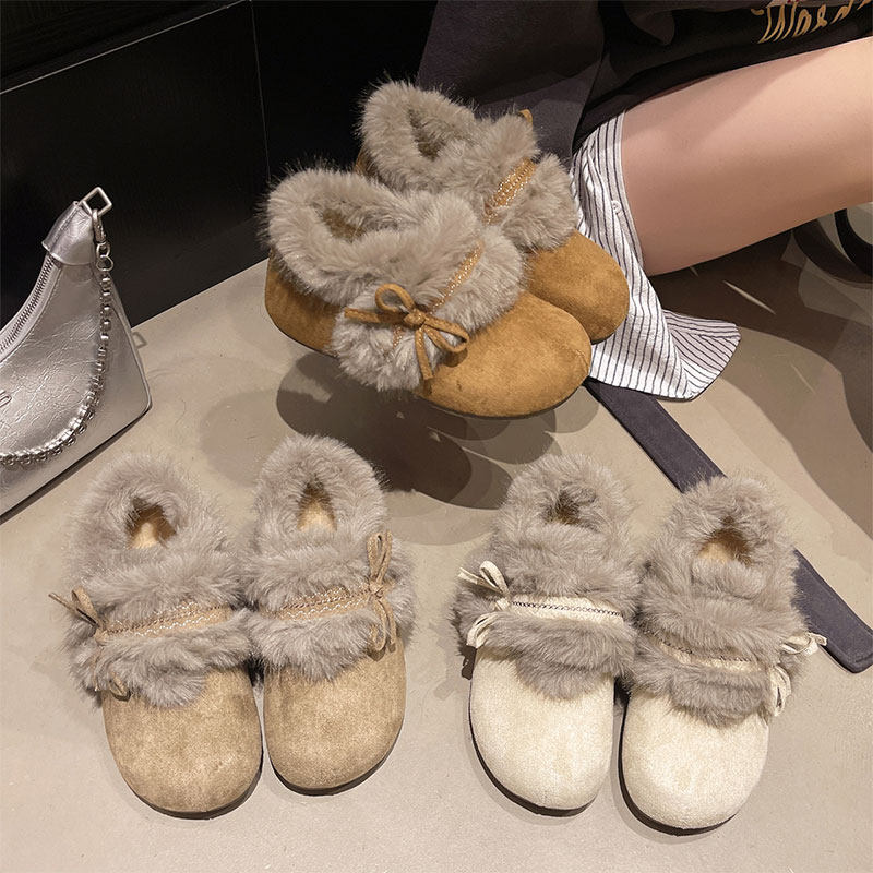 厚底勃肯鞋女2026冬季新款加绒保暖时尚一脚蹬学院懒人复古毛毛鞋,女鞋,时尚雪地靴,淘宝优惠券,粉丝福利购,淘宝优惠卷