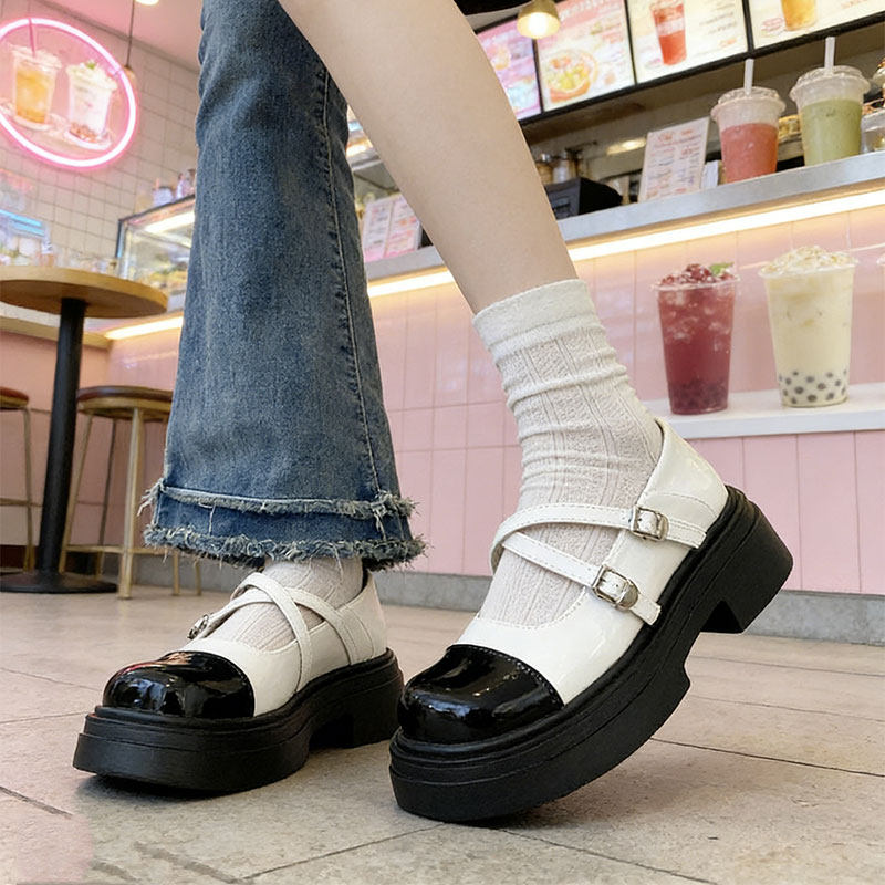 玛丽珍小皮鞋甜酷2026夏季新款厚底蝴蝶结单鞋子英伦风日系制服鞋,女鞋,玛丽珍鞋,淘宝优惠券,粉丝福利购,淘宝优惠卷