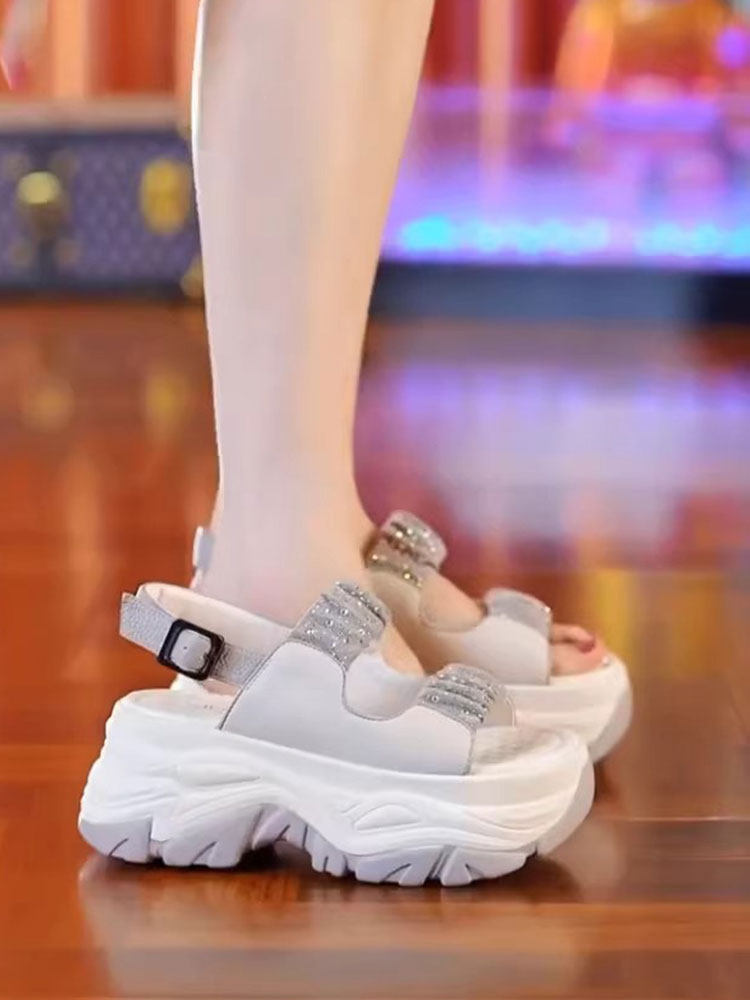 Sportsandalen aus weichem Leder mit dicker Sohle für Damen, Sommer 2026, neue multifunktionale Freizeit-Strandsandalen_voghion.com