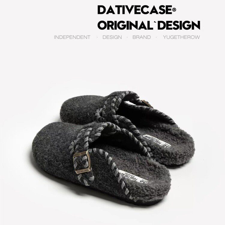 复古厚底增高包头勃肯乐福鞋女