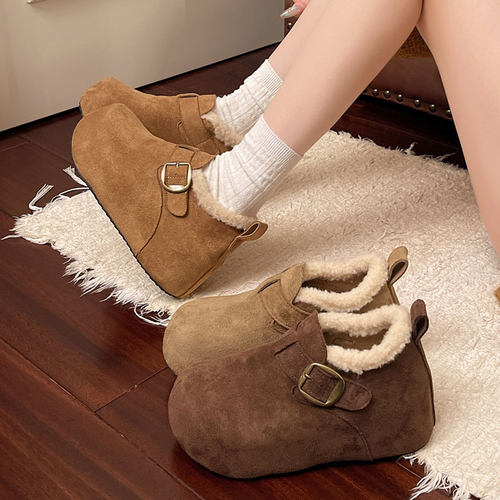 厚底内增高小个子加绒勃肯鞋