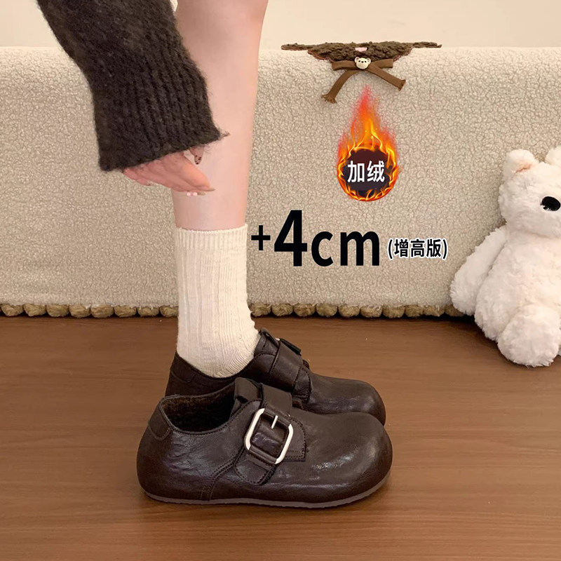 巨好看内增高厚底加绒小皮鞋玛丽珍勃肯鞋女2025新款冬季雪地棉鞋,女鞋,棉鞋,淘宝优惠券,粉丝福利购,淘宝优惠卷