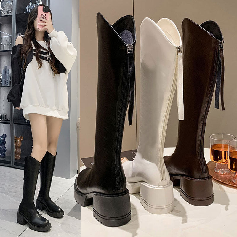小个子厚底长靴女2025秋季新款不过膝高筒骑士靴长筒靴女秋冬靴子,女鞋,骑士靴,淘宝优惠券,粉丝福利购,淘宝优惠卷