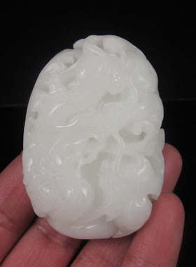 白玉白玉飞龙在天把件