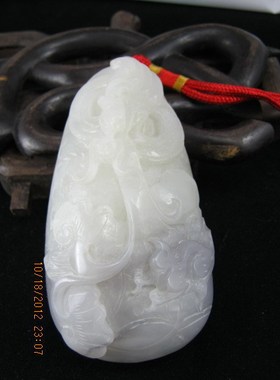 白玉白玉飞龙在天把件