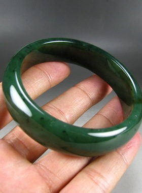钱塘邮社   和田玉   碧玉手镯   内径56mm