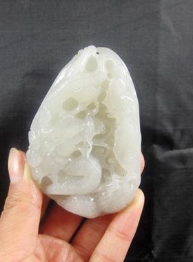 钱塘邮社   和田玉白玉  生意兴隆  把件