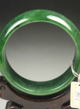 钱塘邮社   和田玉 碧玉 手镯 送证 内径60mm