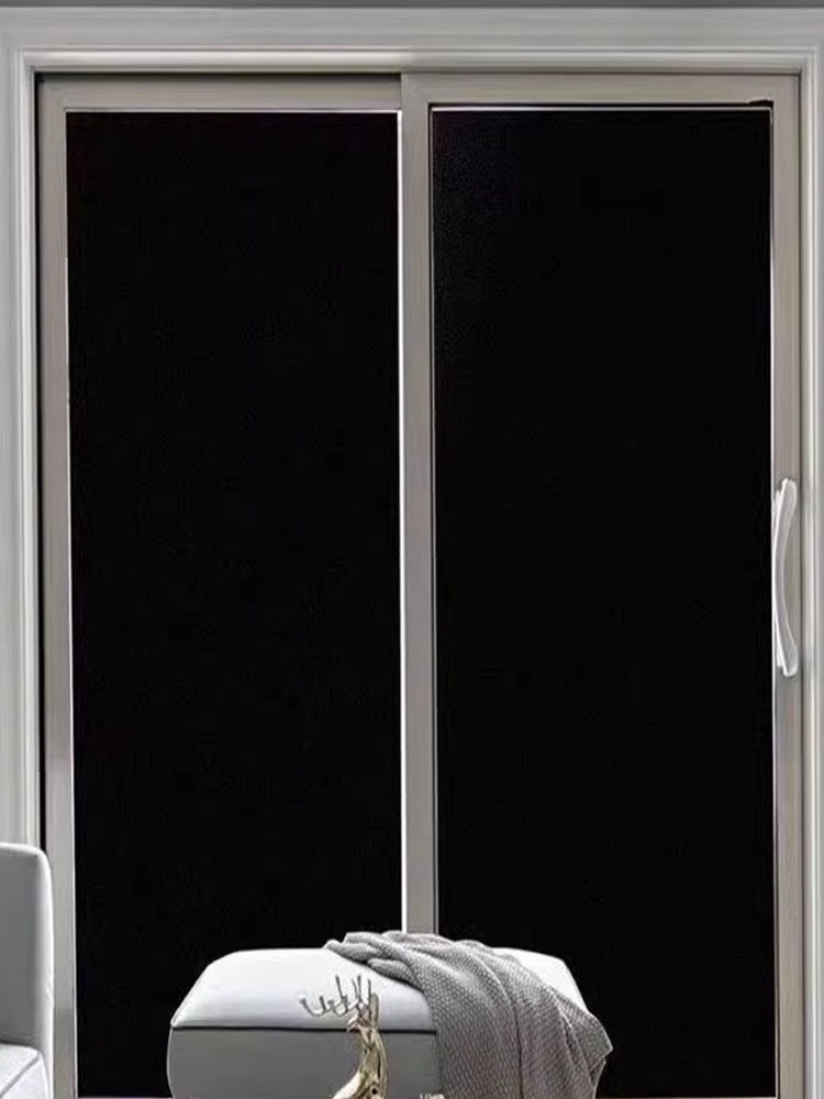 加厚黑色玻璃贴膜窗户贴纸遮光隔热膜家用防水不透光玻璃贴纸自粘