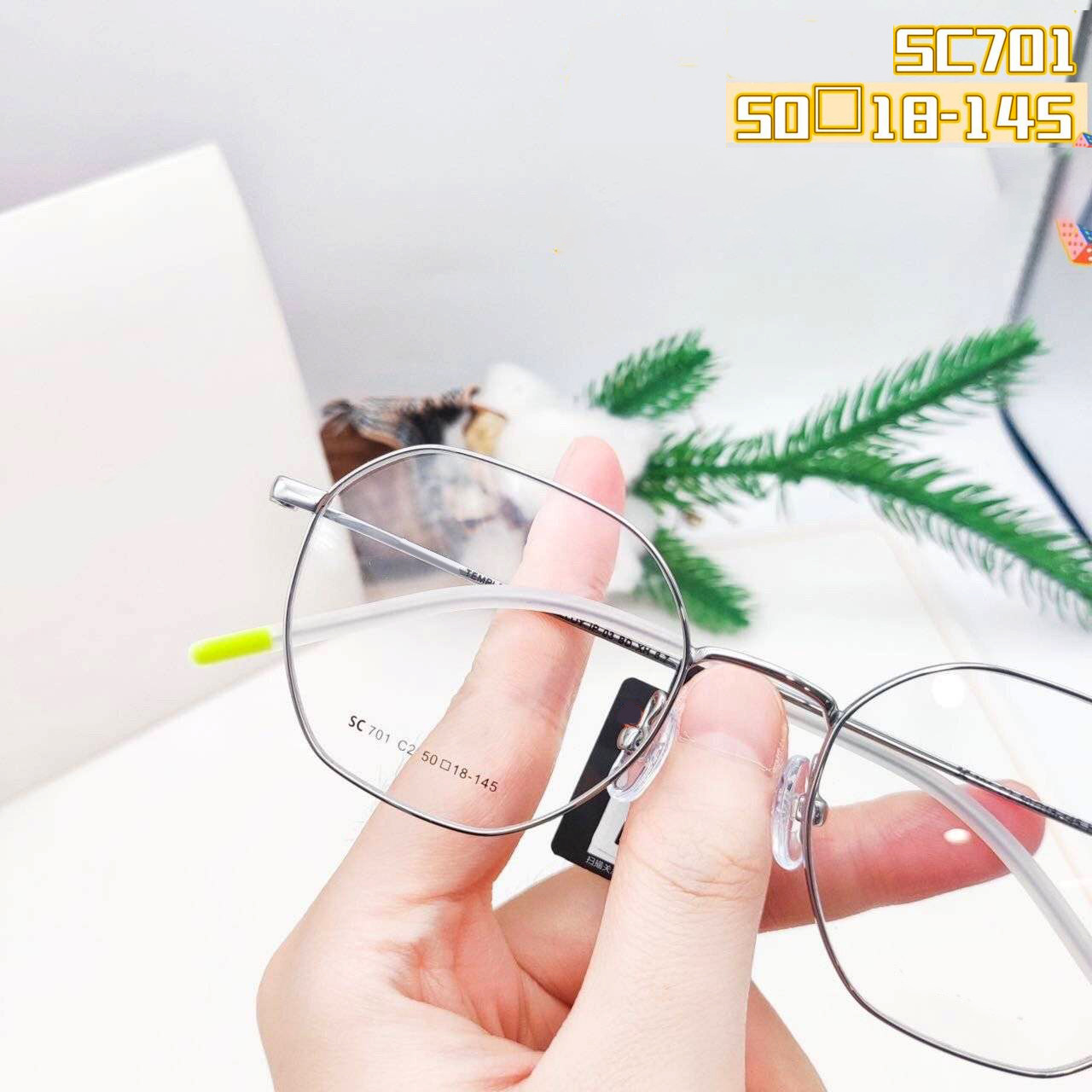 多边形&beta;钛眼镜架配近视散光眼镜框 男女中性款眼镜框商务秀气701