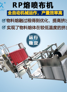 成久牌RP600全自动熔喷布机 熔喷无纺布挤出机 耐高温熔喷布网帘成网输送收卷分切机 全自动熔喷布生产线设备