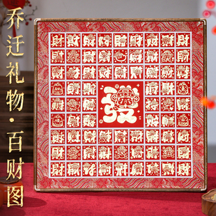 新家乔迁礼物高级实用型diy百财图乔迁暖房新居定制创意礼物送人