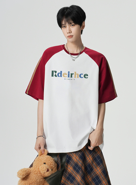 2025夏季新款拼色短袖T恤A336-THPSDX0029-P48-限价68（纯棉）