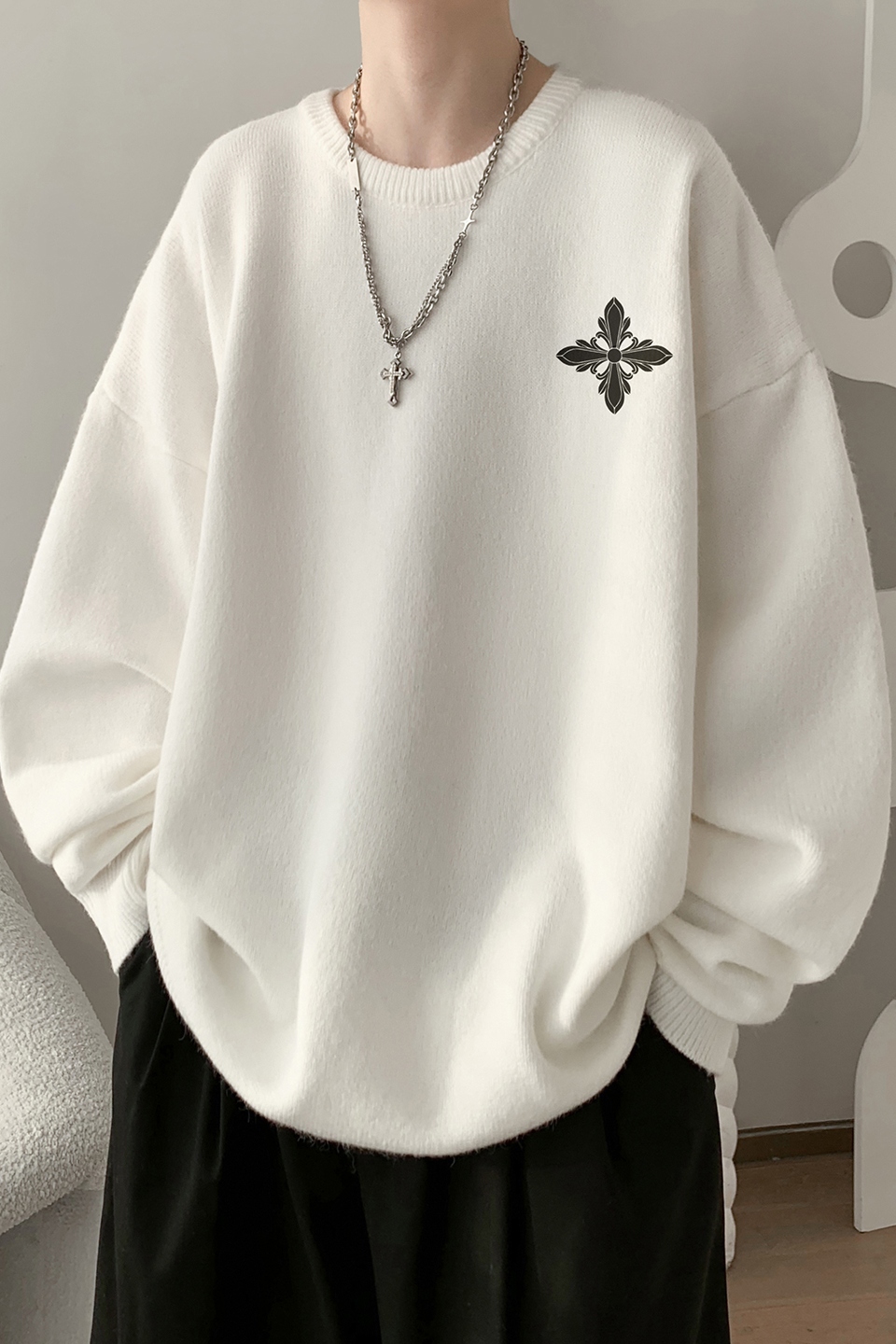 圆领毛衣A336-THYLMY0433-P58-限价78（27聚酯纤维31锦纶42睛纶，男装针织衫/毛衣，电商A336
