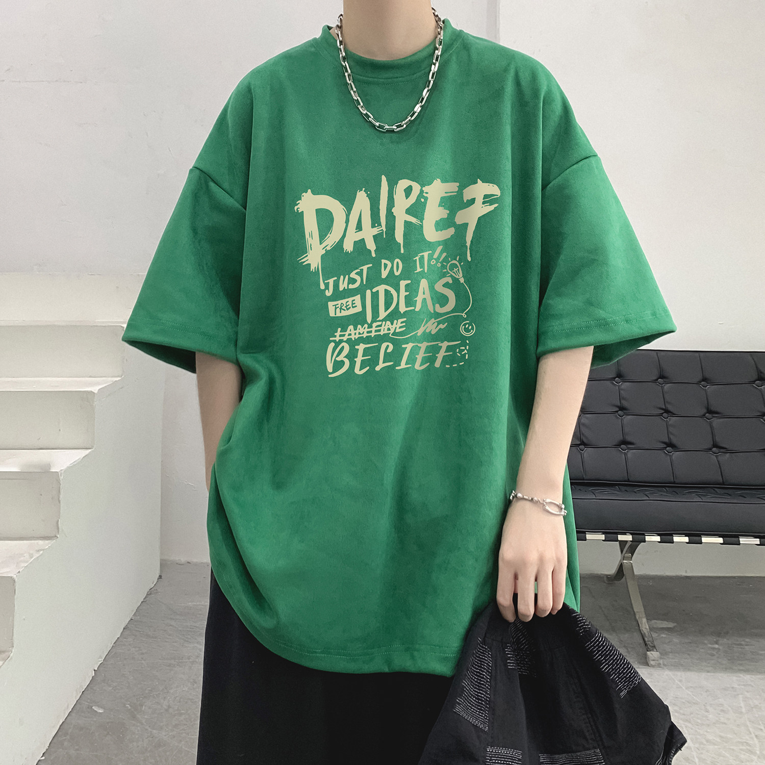 重磅麂皮绒短袖T恤A336-THJPDX14-P38-限价48（95聚酯纤维5氨纶）,男装T恤,电商A336