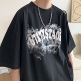 克莱因蓝t恤高级感美式重磅短袖男夏季潮牌vintage复古青少年体恤，男装T恤，电商A336