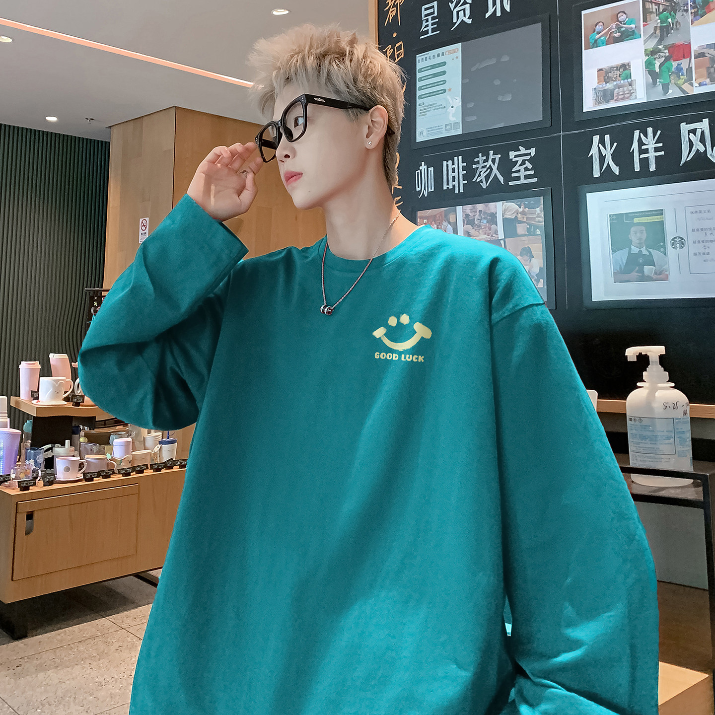 2025秋季新款印花长袖T恤A336-THCT0393-P38-限价48（纯棉）,男装T恤,电商A336