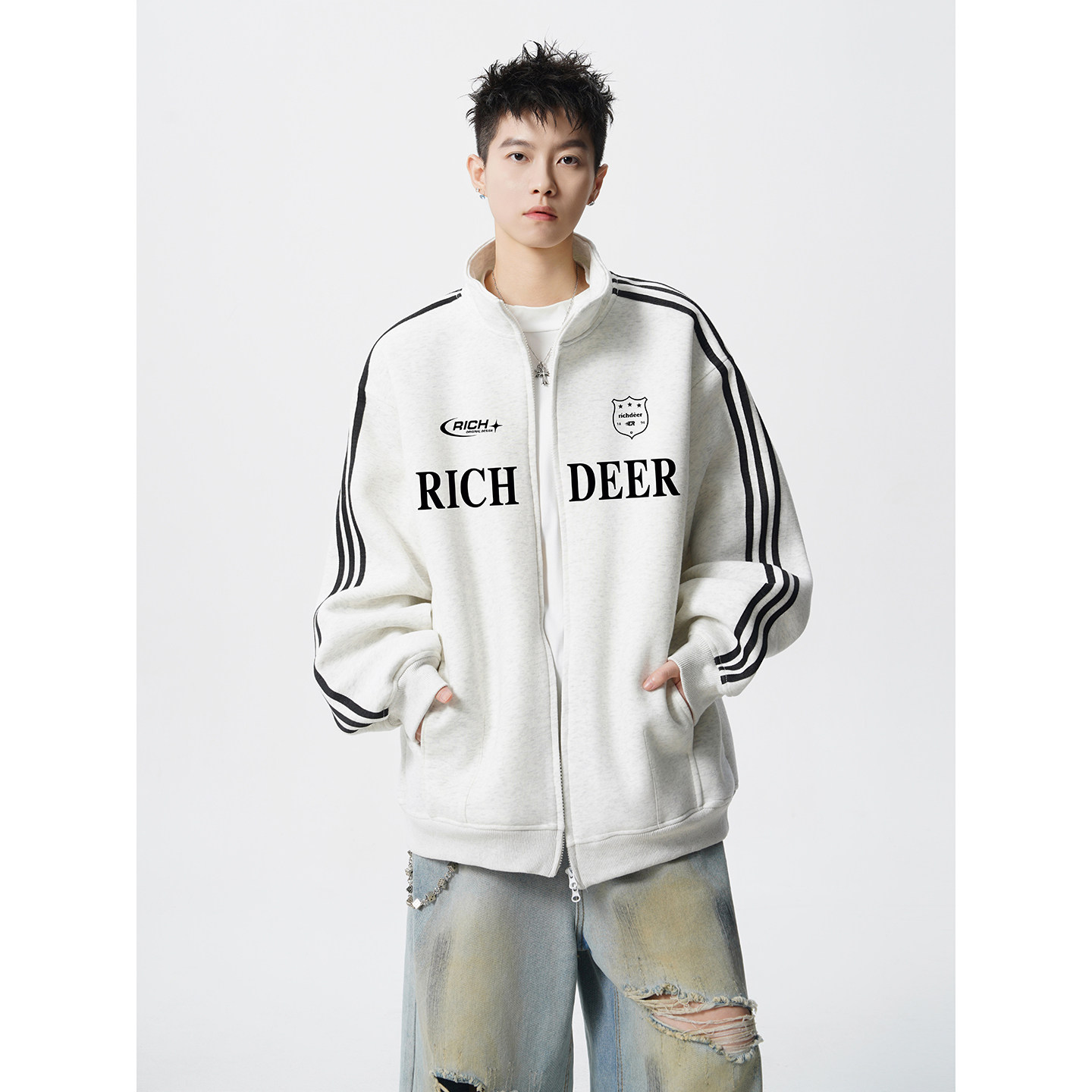 2025开衫卫衣420克华棉A336-RIWY096-特P70（60%棉40%聚酯纤维）,男装卫衣,电商A336