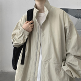 飞行员夹克男短款cleanfit外套春秋季潮牌美式高街vibe黑色棒球服，男装防晒衣，电商A336