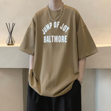 wassupcandy酒红色美式短袖t恤男夏季宽松潮流高级感休闲上衣服，男装T恤，电商A336