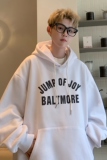 卡其色连帽卫衣男港风潮牌上衣春秋宽松情侣外套加绒加厚，男装卫衣，电商A336